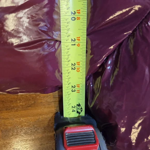 NWT Southpole Women's NylonPuffer Jacket, In Burgundy Faux Fur Inside sz XL - Picture 3 of 11